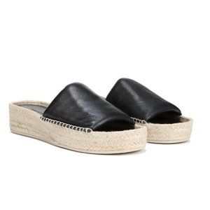VINCE Jesse Espadrille Sandal in Black, 10 shoes size
